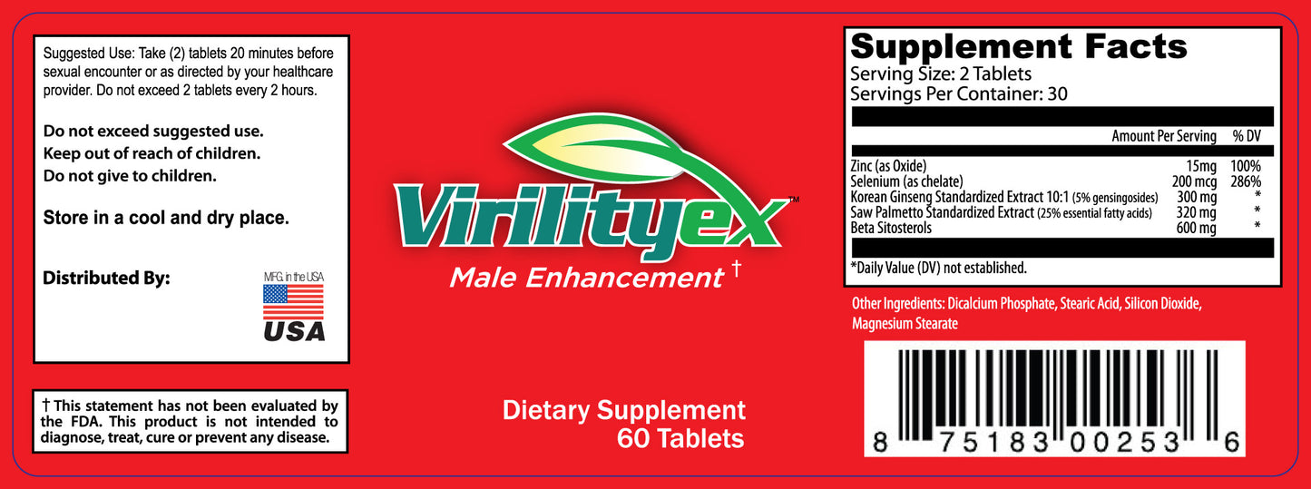 Virility EX - Male Virility Support Formula